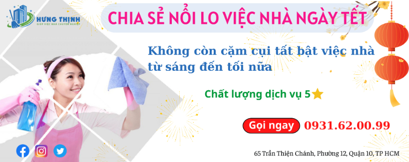 Hình ảnh người giúp việc nhà Tết